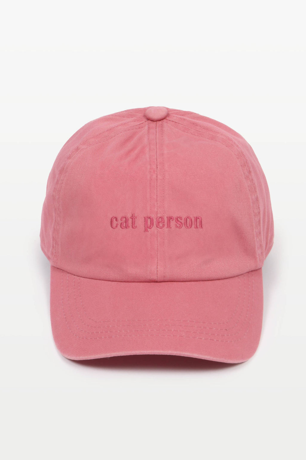 CAT PERSON Tonal Embroidery Baseball Cap