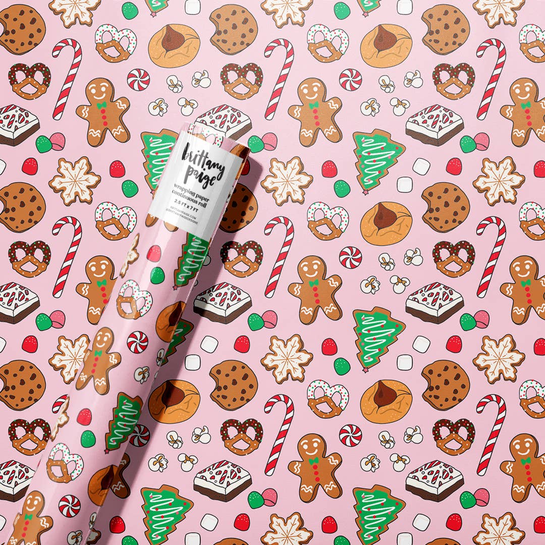 Holiday Desserts Christmas Wrapping Paper Roll