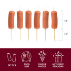 Sausage Party Candles - Set of 6