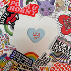 Let's Make Out - Candy Heart Sticker