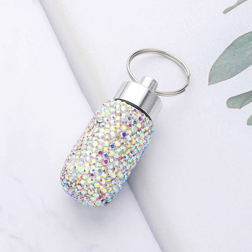 Bling Mini Pill Case Keychain