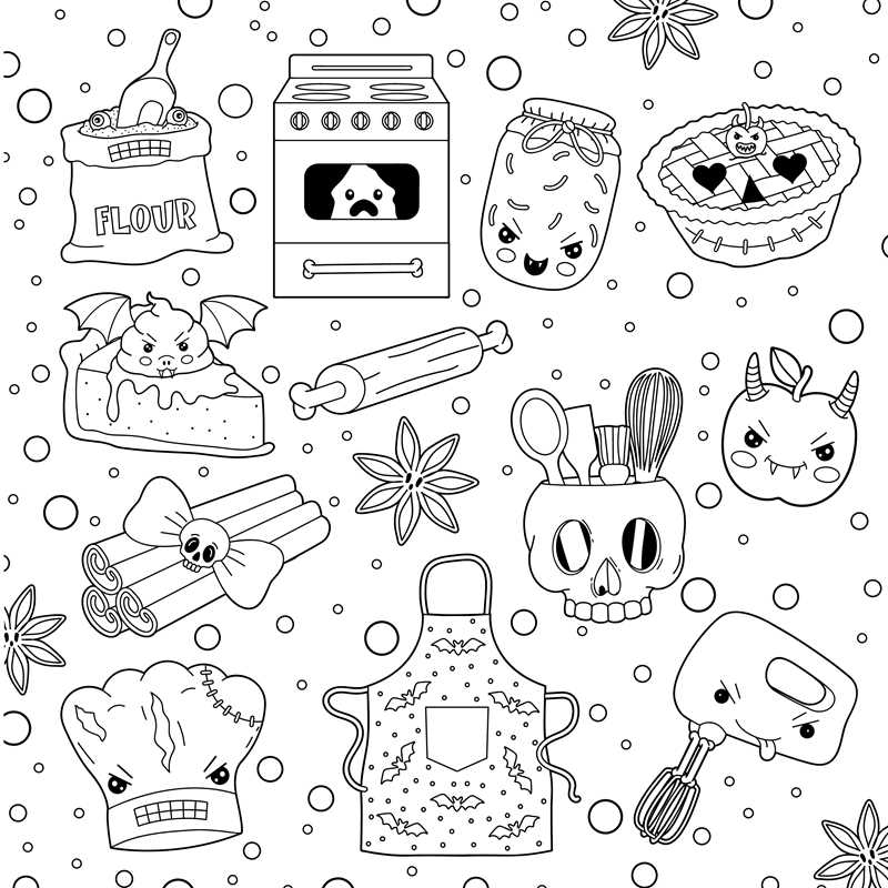 Creepy Cute Goth Coloring Book