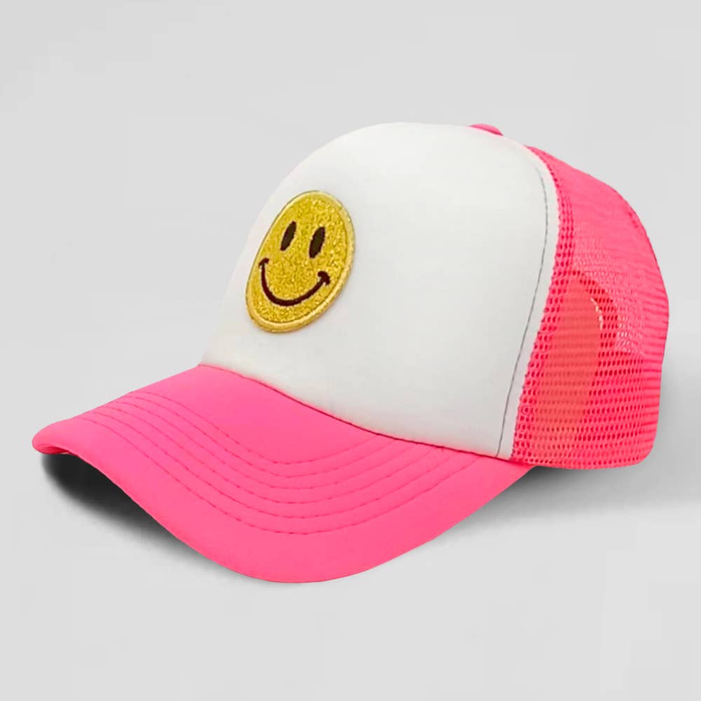 Smile Accented Mesh Back Baseball Cap