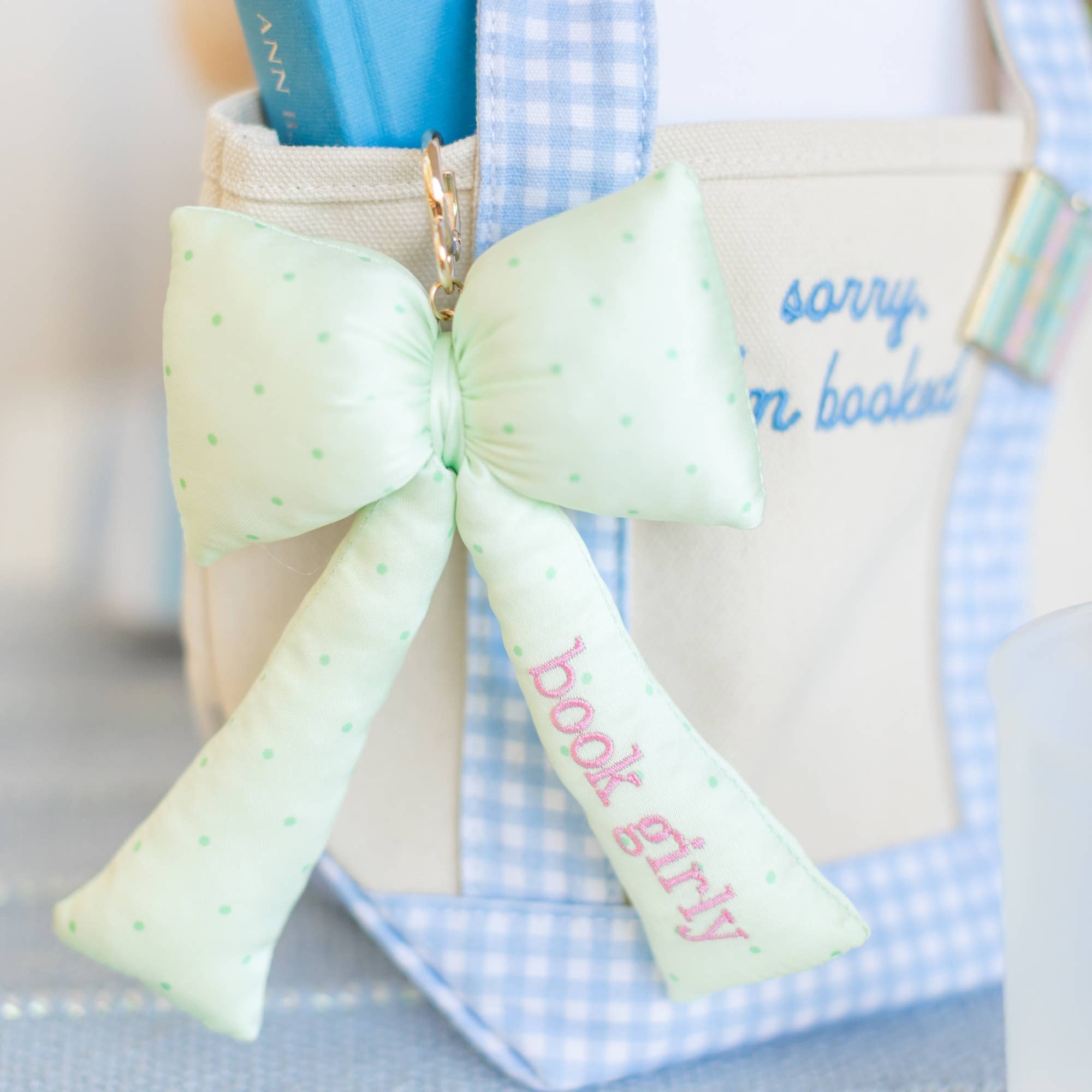Book Girly Bow Bag Charm
