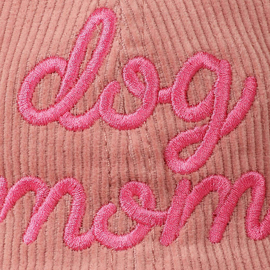 Dog Mom Text Solid Color Corduroy Baseball Cap
