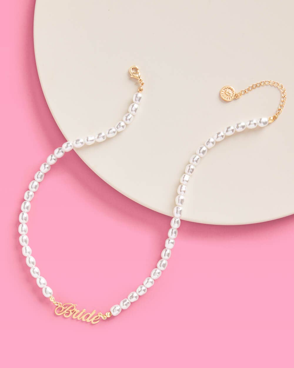 Bride Pearl Necklace | bridal pearl gold bachelorette