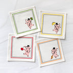 Pink Elephants Cocktail Napkin Set
