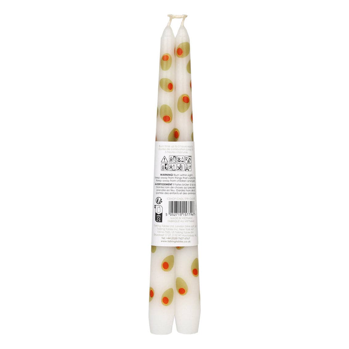 Olive Taper Dinner Candles