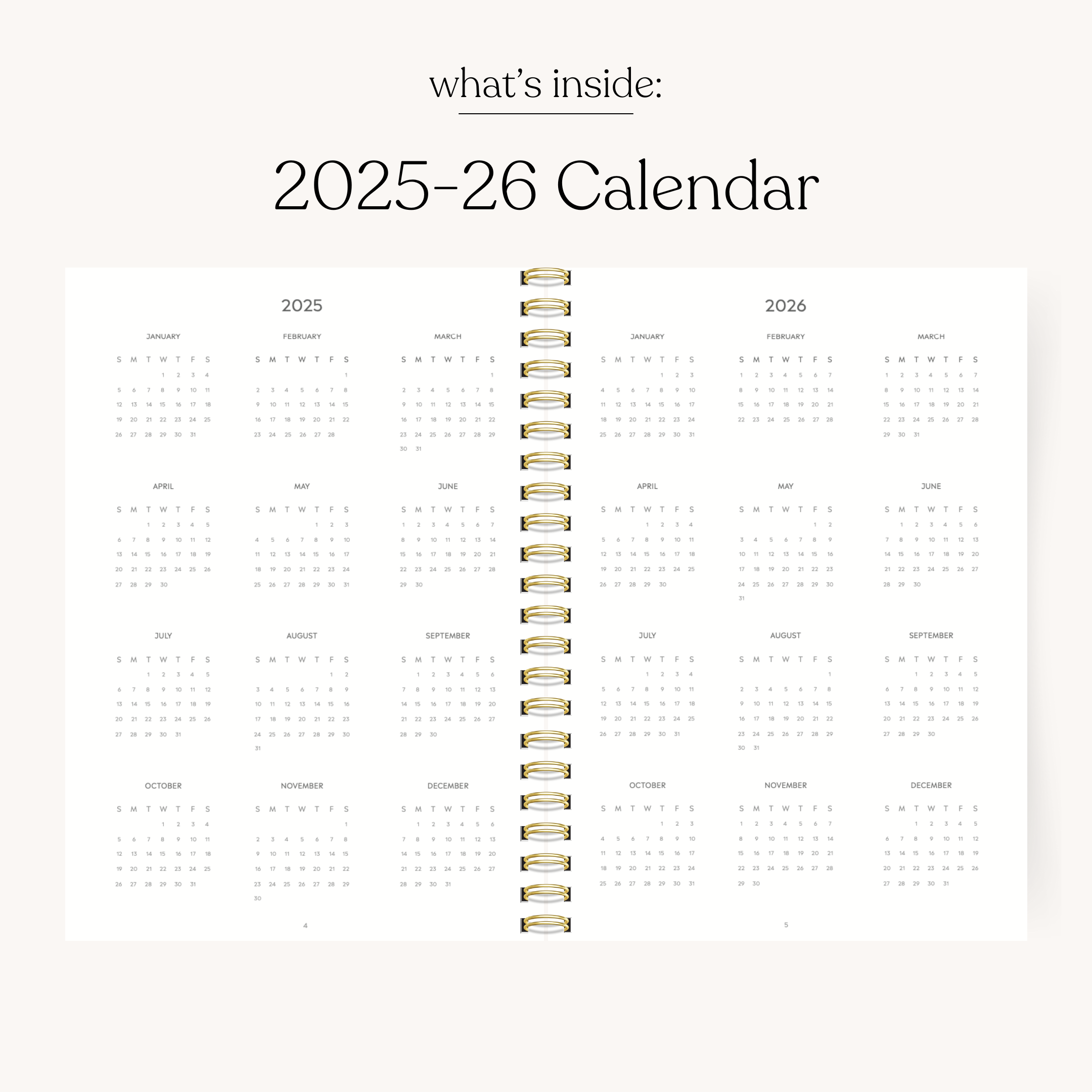 Spring Garden 2025-2026 Academic Planner