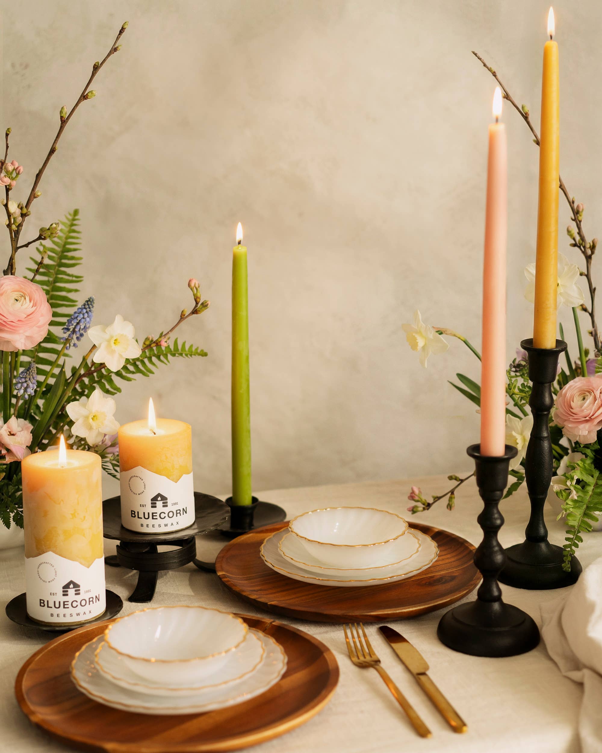 Pure Beeswax Pillar Candles – Handmade in USA