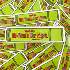 90s Throwback Lip Gloss Sticker | Kiwi Green
