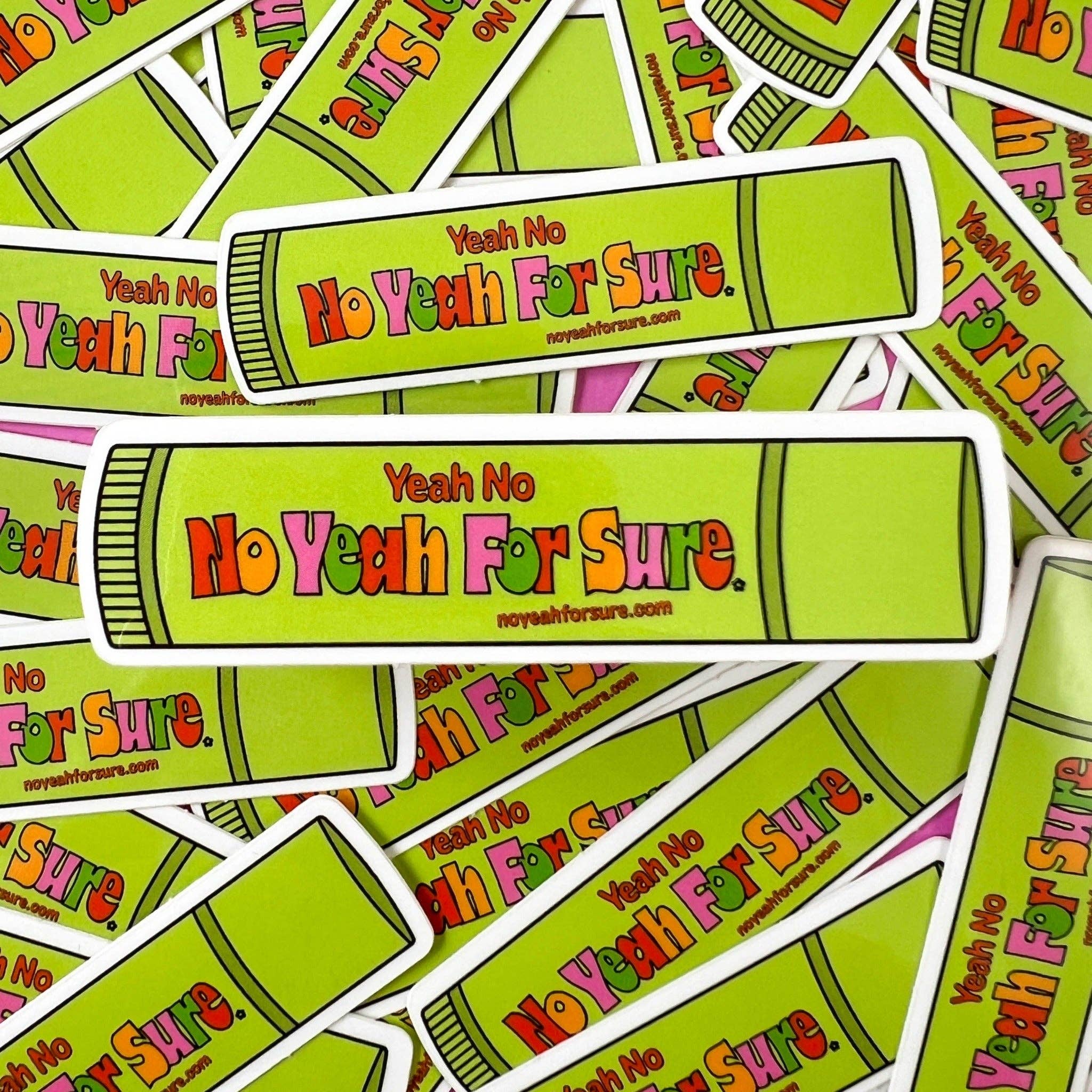 90s Throwback Lip Gloss Sticker | Kiwi Green
