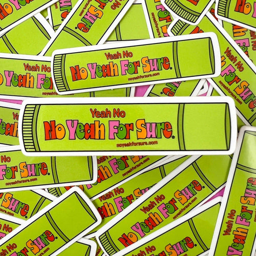 90s Throwback Lip Gloss Sticker | Kiwi Green