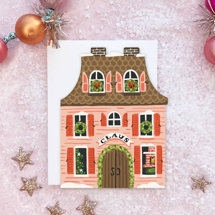 Santa House Card