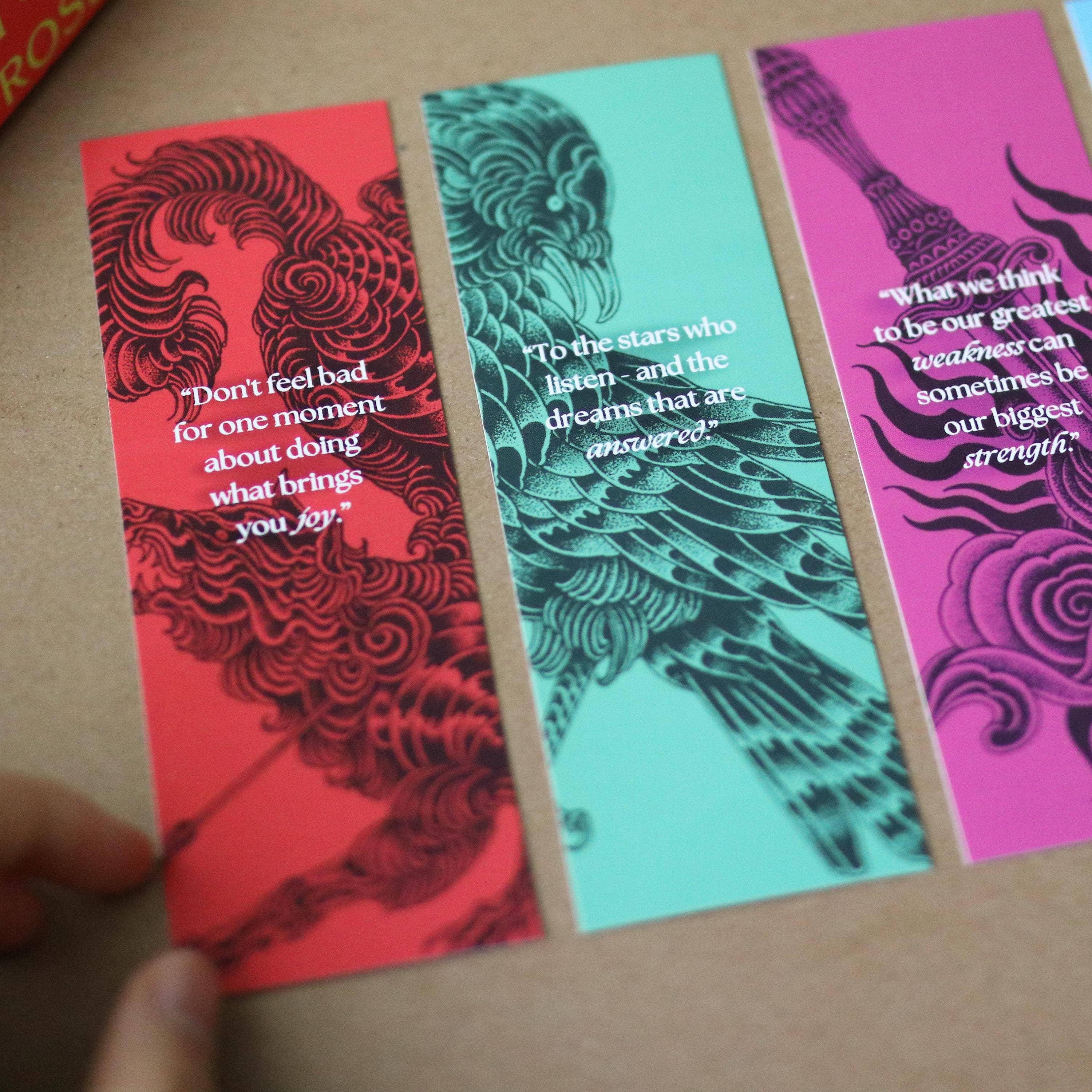 ACOTAR Inspired Bookmarks & Reading Tracker Journal