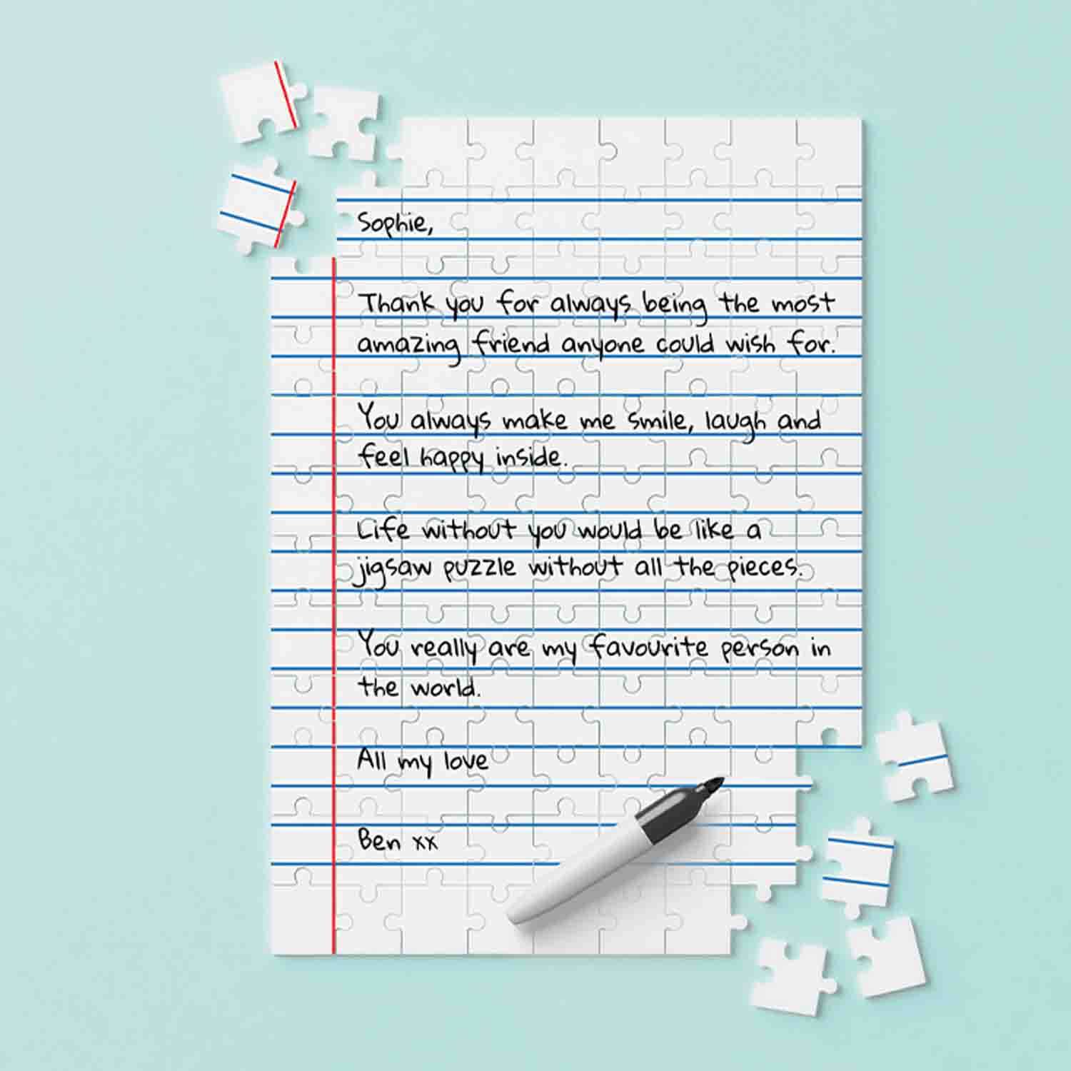 Letter Jigsaw Puzzle | Personalized DIY Keepsake Gift