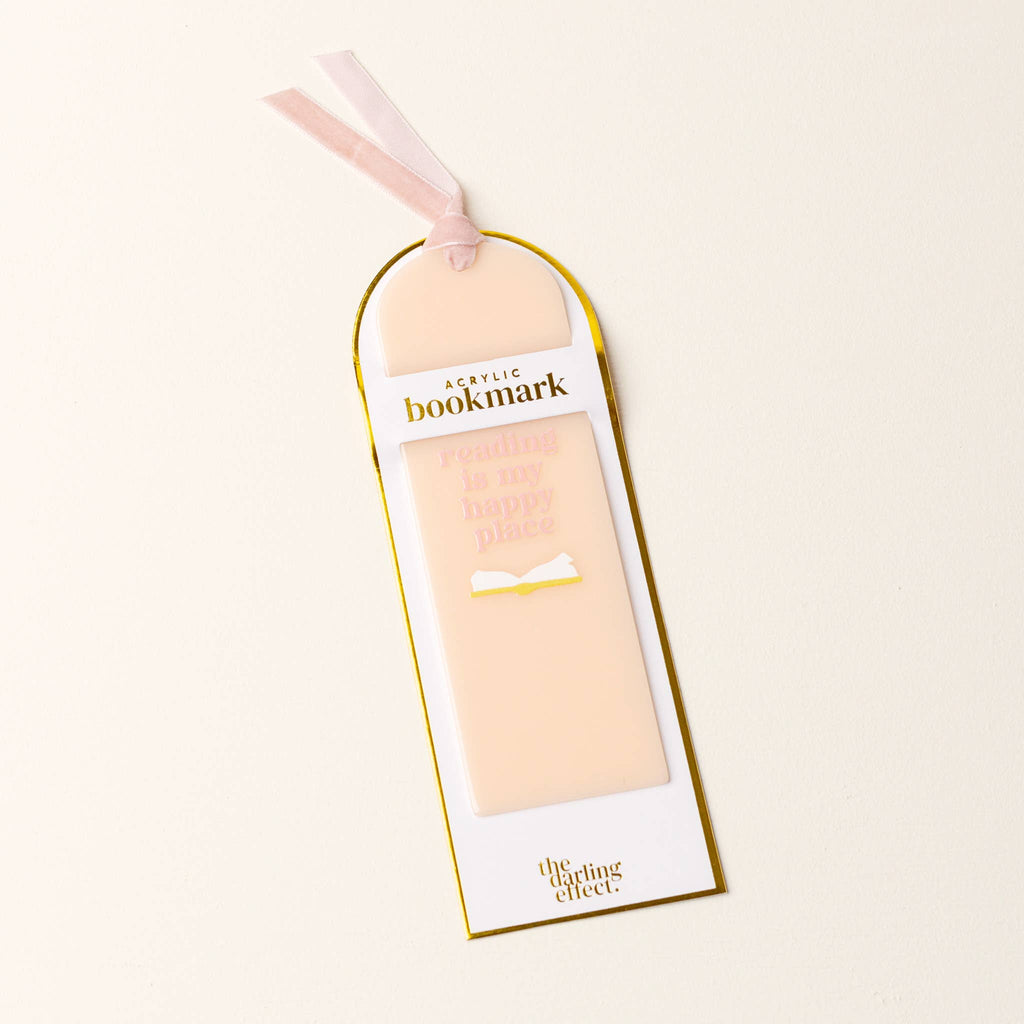 Acrylic Bookmark-Reading is My Happy Place