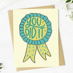 "You did it" Congratulations Ribbon Card