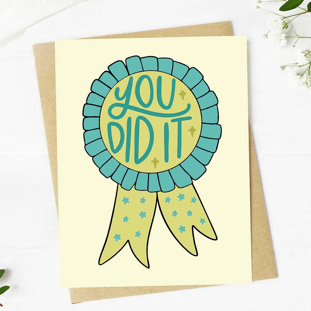 "You did it" Congratulations Ribbon Card