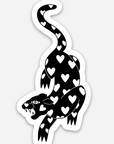Black Heart Panther Sticker