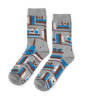 Bookshelf Socks - Book Crew Socks for Book Lovers - Large
