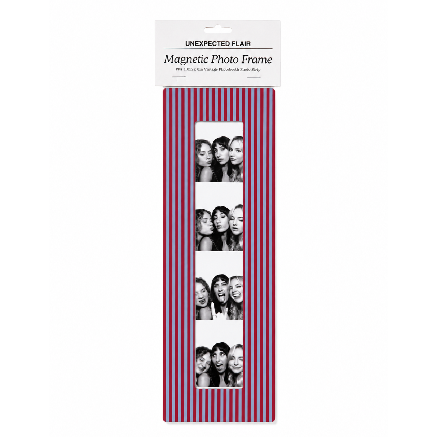Magnetic Vintage Photobooth Frame - Red & Blue Stripe