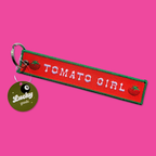 Tomato Girl – Embroidered Keychain