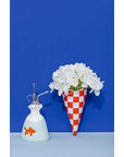 Checkered Wall Vase