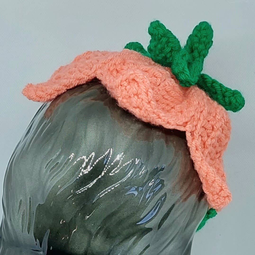 Crochet Tulip Hat - Cat Bonnet - Pet Hat