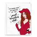 Pink Reindeer Club Holiday Card