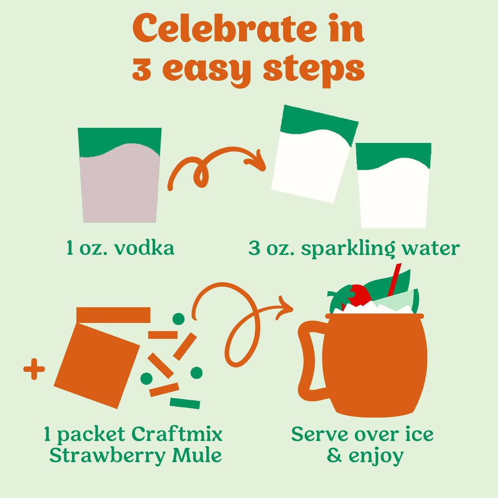 Strawberry Mule Cocktail/Mocktail Mixer Packet