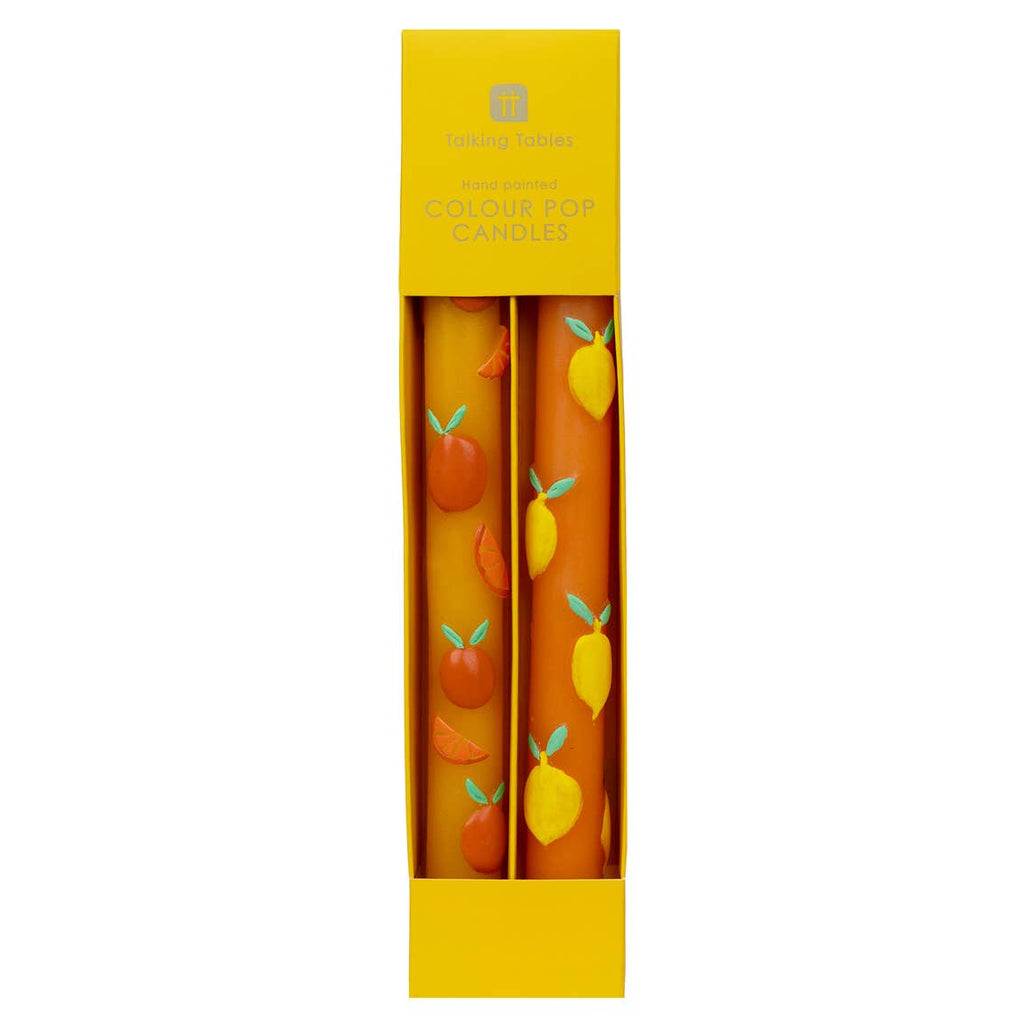 Citrus Taper Candles - 2 Pack
