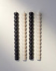 Taper Candle Set of 4 - Black & White