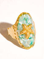 Keshet 18K Gold Non-Tarnish Starfish Ring