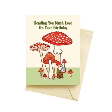 Gnome Mushroom Birthday Cards