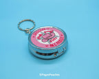 Pink Pony Pills Case Keychain Travel Medication Organizer