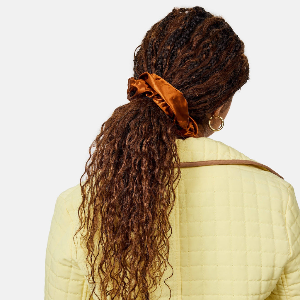 Silk Tie Scrunchie in Baguette