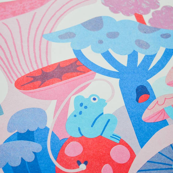 Froggy Riso Print