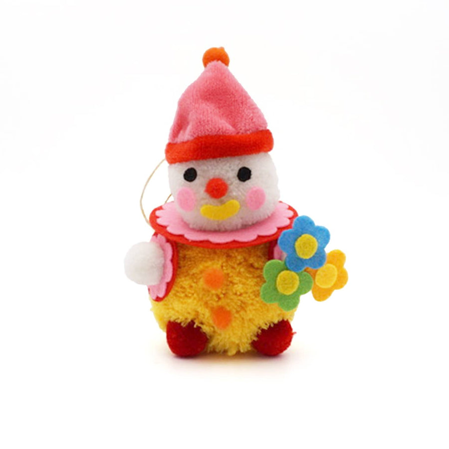 Clown with Flowers Pom Pom Ornament