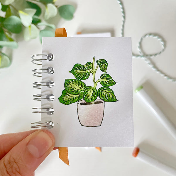 Handmade Mini Houseplant Notebook/Sketchbook