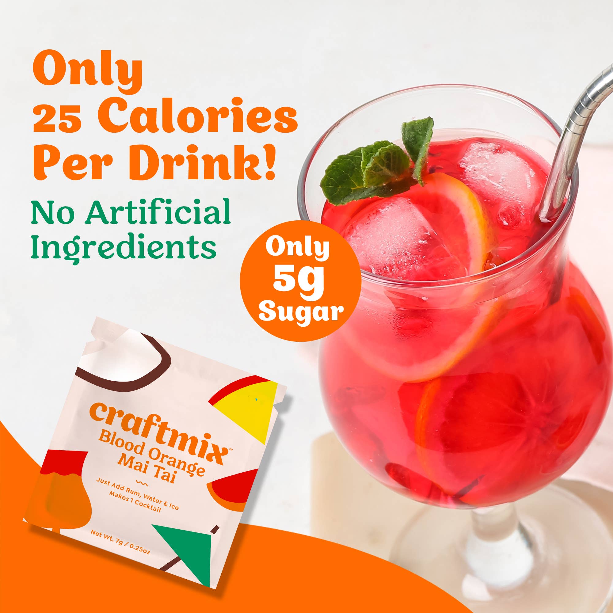 Blood Orange Mai Tai Mixer - Single Packets / Caddy Refills