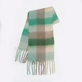 Rainbow Plaid Fuzzy Scarf