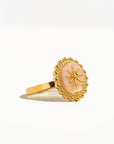 Gypsy Rose 14K Gold Adjustable Round Stone Ring