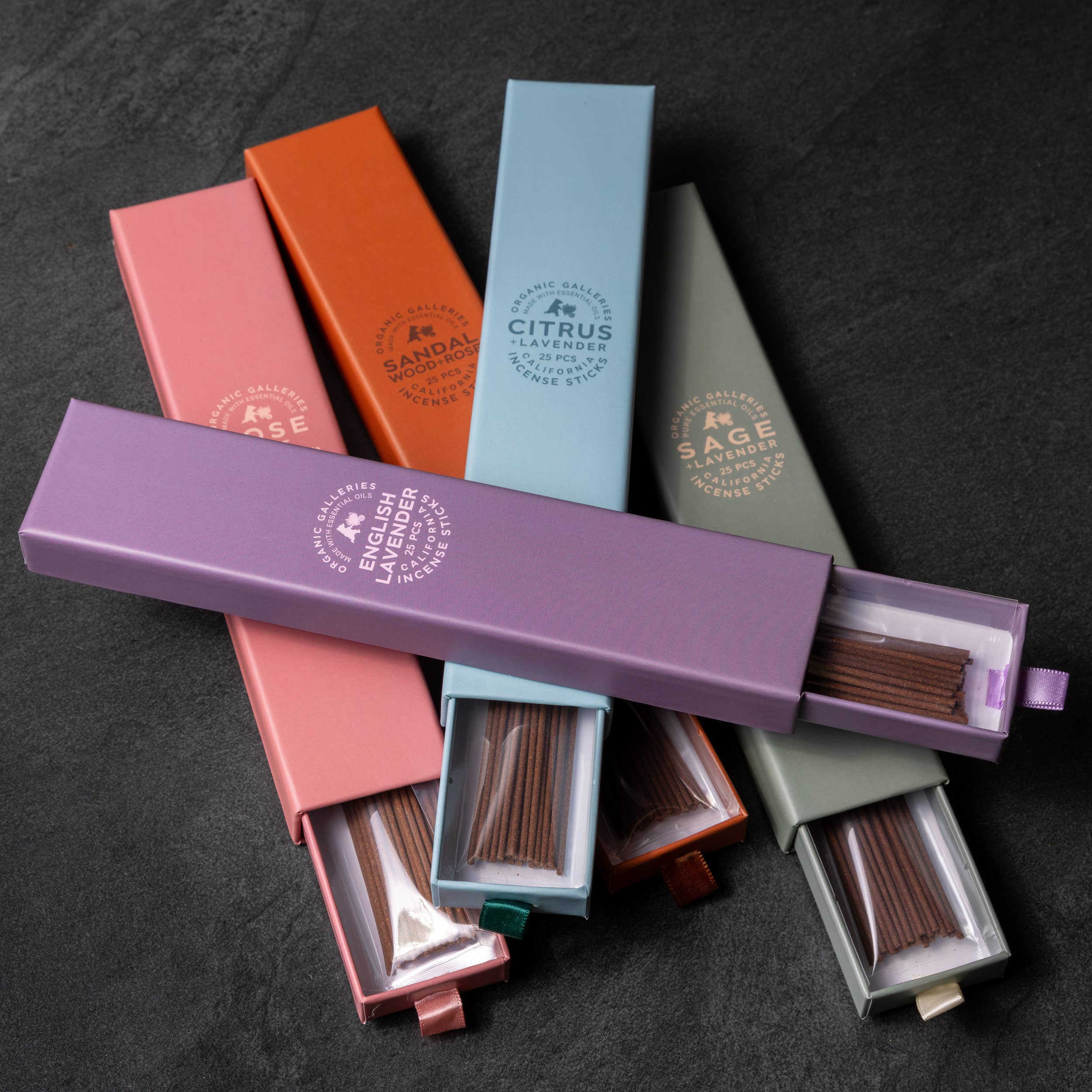Citrus + Lavender Aromatherapy Incense Sticks – 25 Pcs Boxed