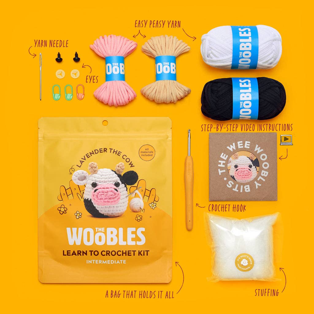Lavender the Cow Crochet Kit