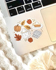 Clear Fall Favorites 3x3 in. Sticker