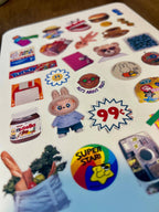 Retro Nostalgia Y2K Sticker Sheet