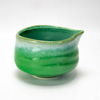 Matcha Set 20oz Porcelain Latte Bowl with Whisk and Scoop Green