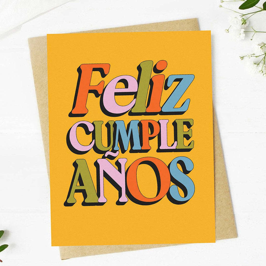 Feliz Cumpleaños Text Spanish Birthday Card