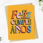 Feliz Cumpleaños Text Spanish Birthday Card
